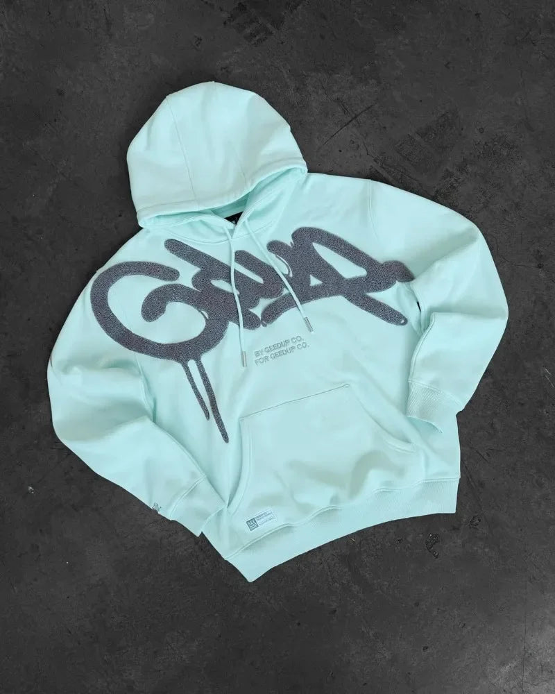 GEEUP Graffiti Logo Hooded Sweatshirts