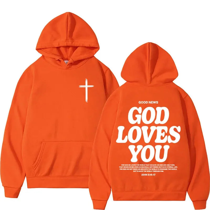Christian Hoodie God Loves You