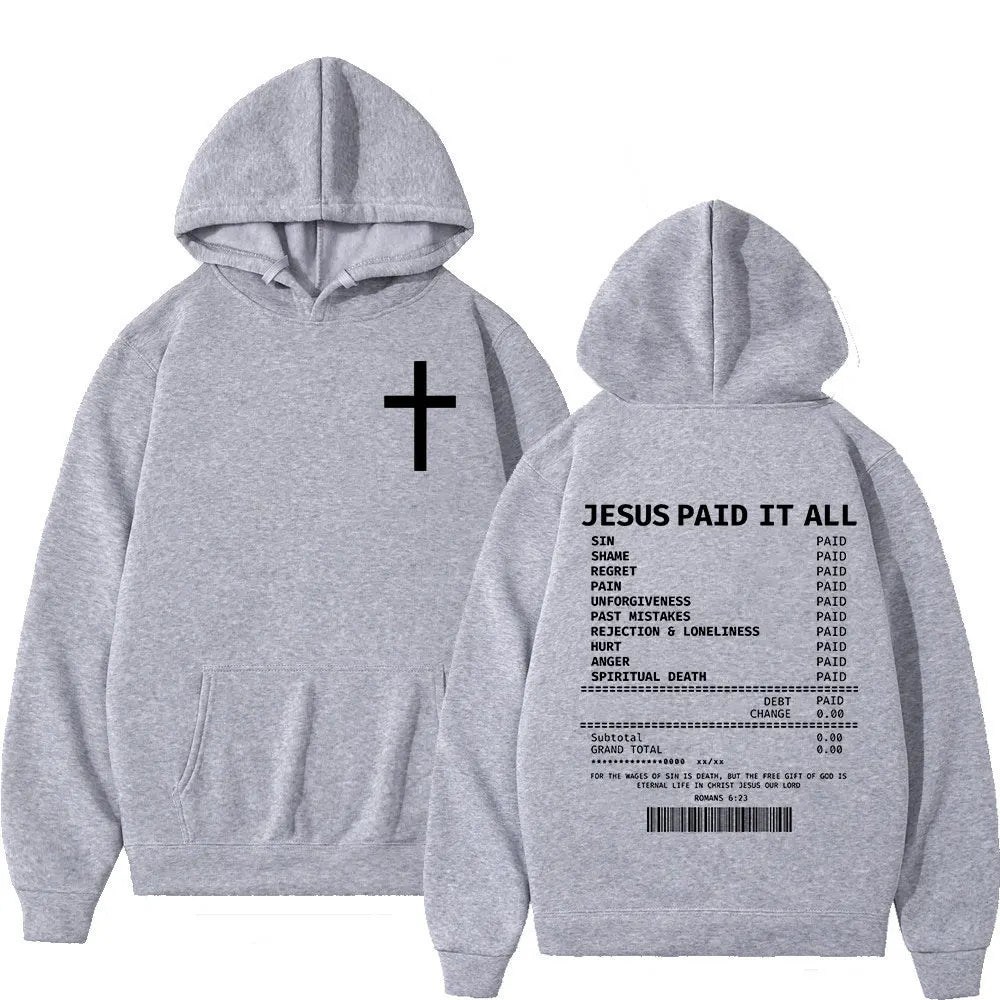 Jesus Paid It All Hoodies Christian Bible