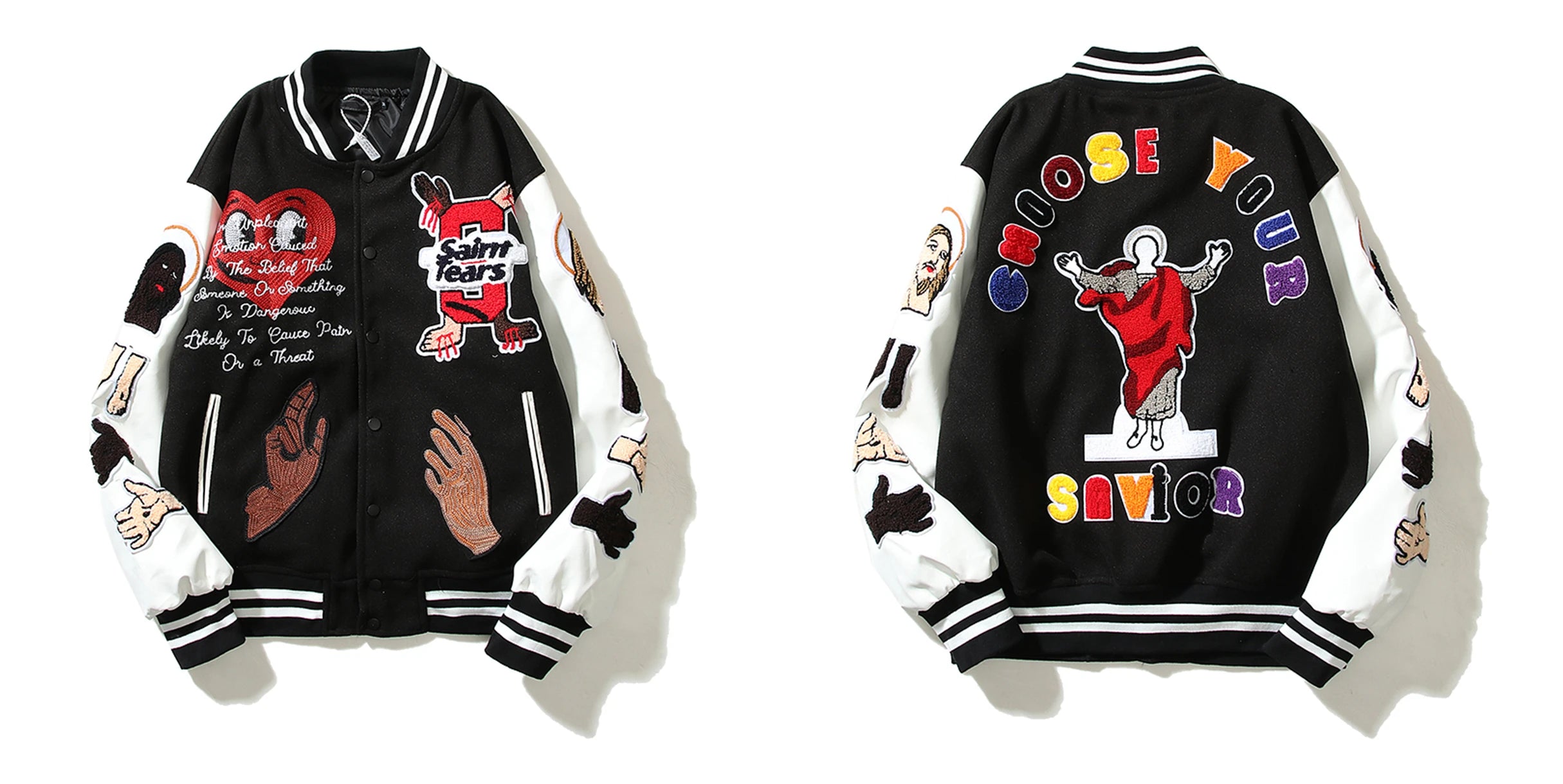 Embroidery Patch Graphic Streetwear Oversize Jacket