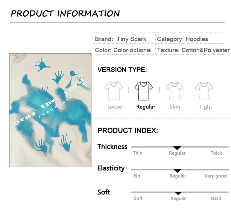 Pray The Lord Shadow Graphic Hoodie Men Hooded Pullover Cotton