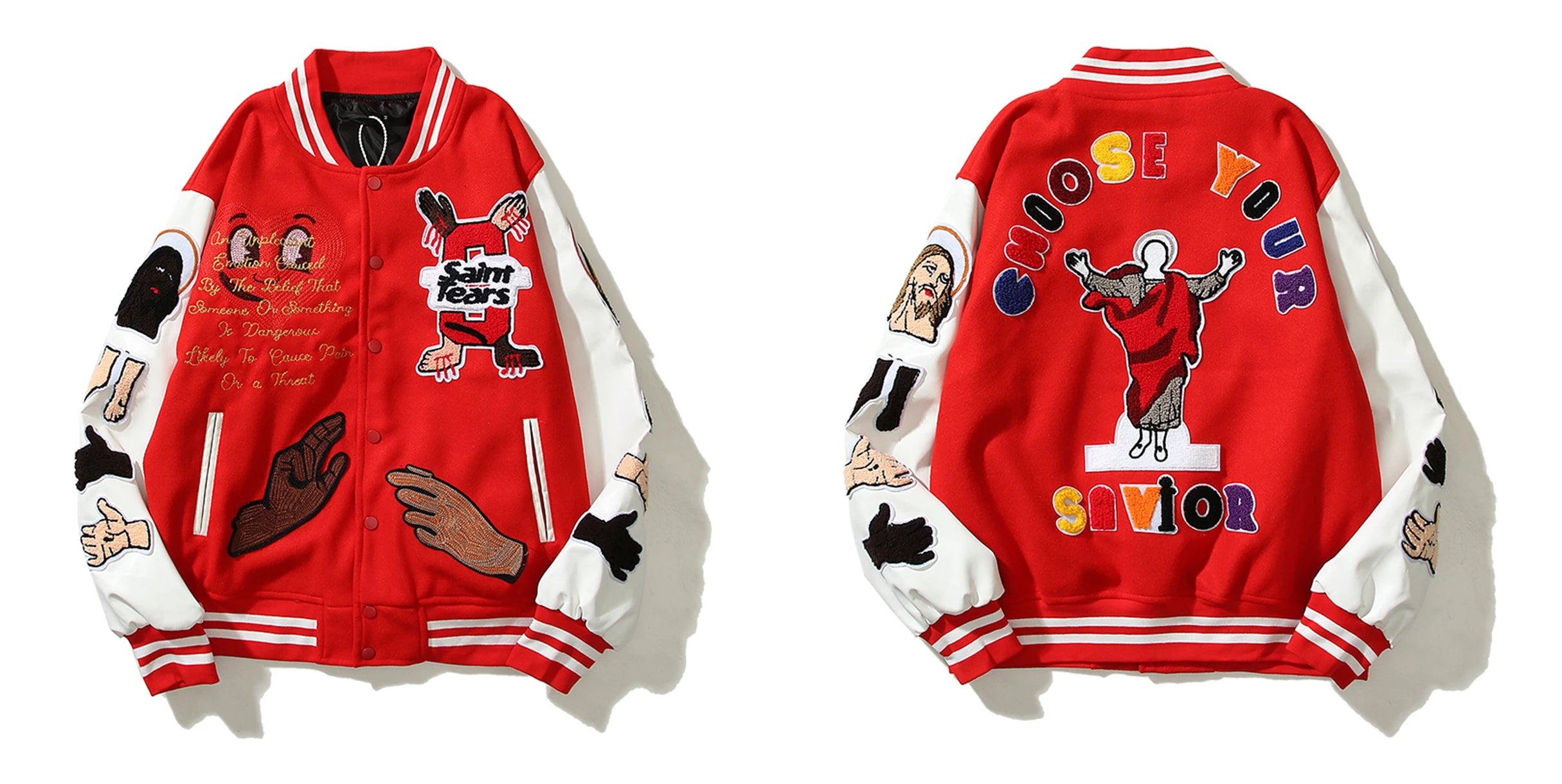 Embroidery Patch Graphic Streetwear Oversize Jacket