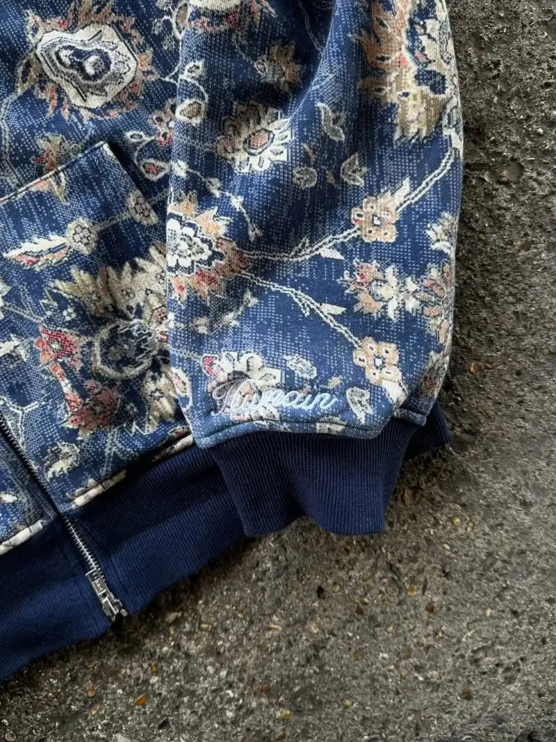 American Retro Bandana Style Oversized Hoodie Streetwear