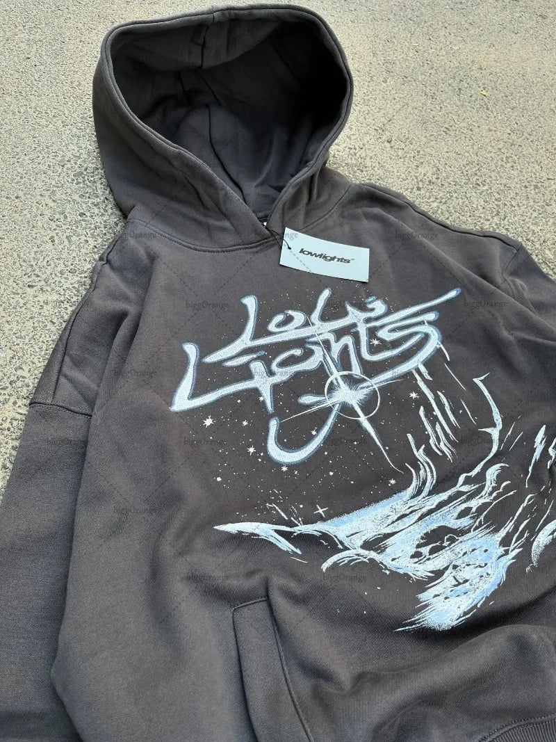 High Quality Oversized Lo-Lights Hoodie Street Fashion