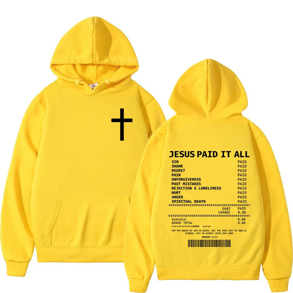 Jesus Paid It All Hoodies Christian Bible