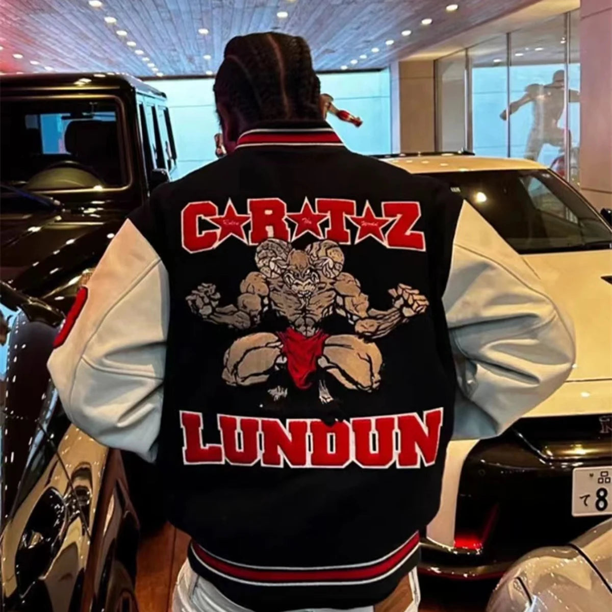 LUNDUN Brand Luxury Oversize Streetwear Embroidery Patch Jacket For Men