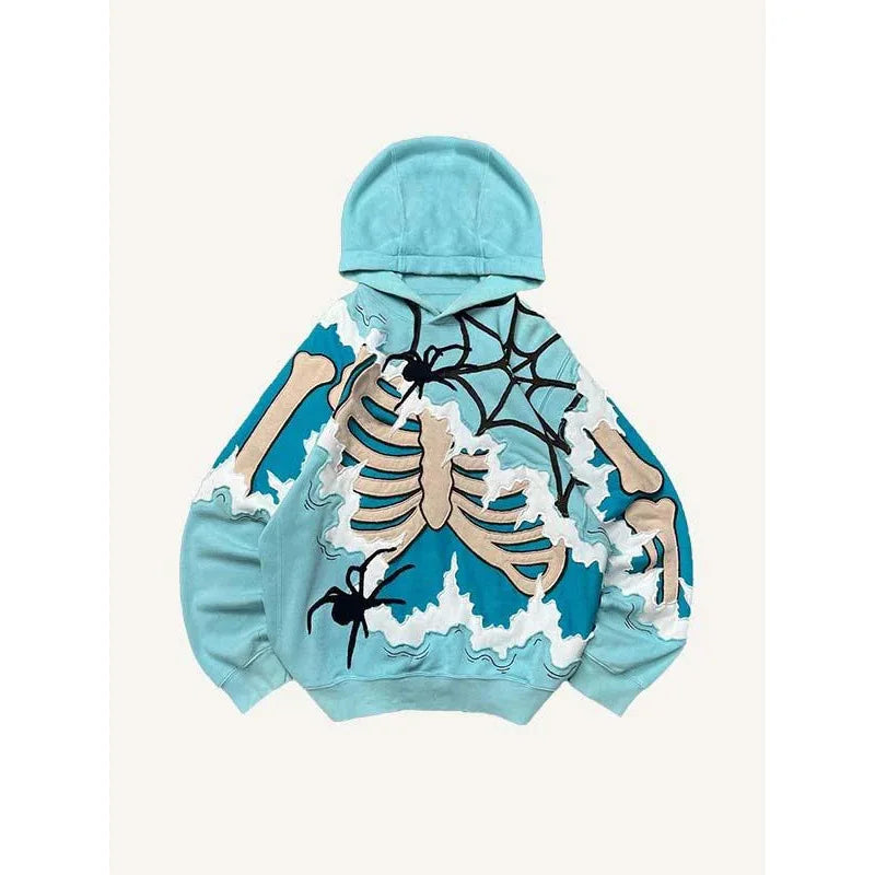 New Fashionable Halloween Harajuku Skeleton Hoodies