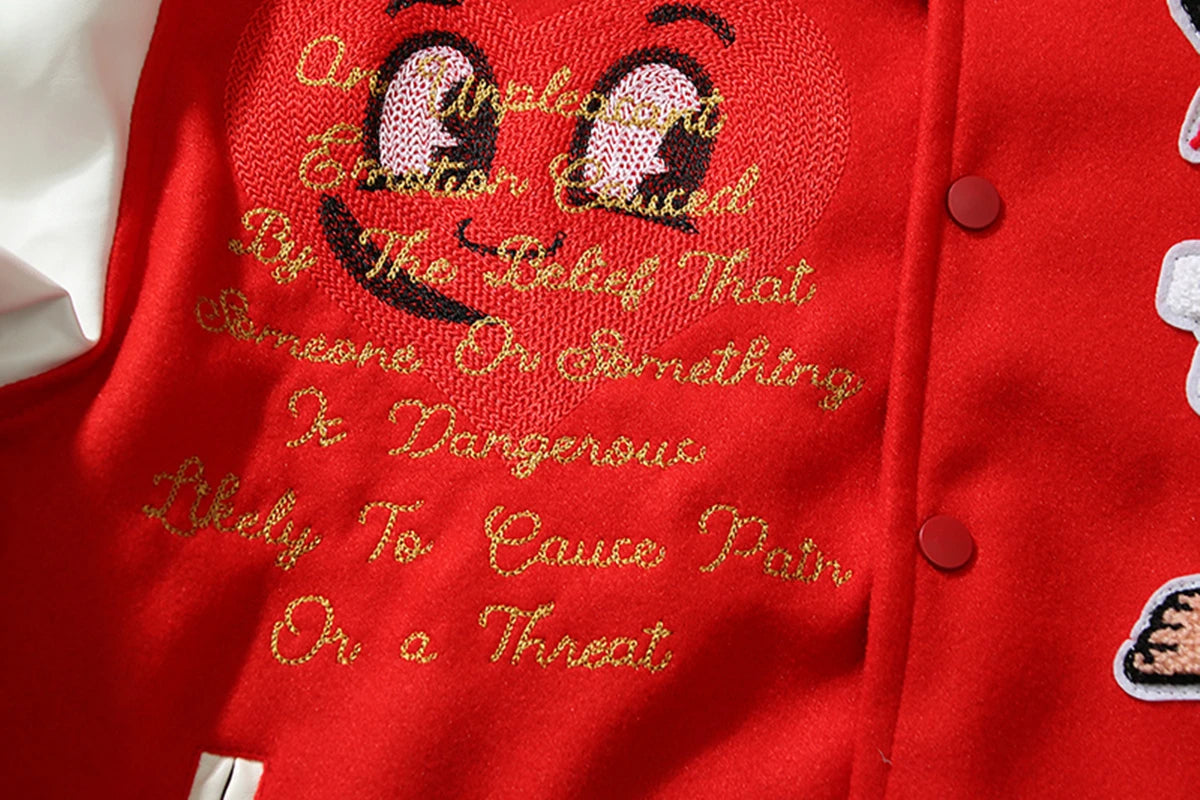 Embroidery Patch Graphic Streetwear Oversize Jacket