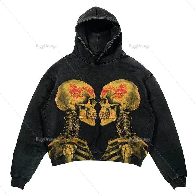 Punk Style Streetwear Halloween Pullover Hoodies
