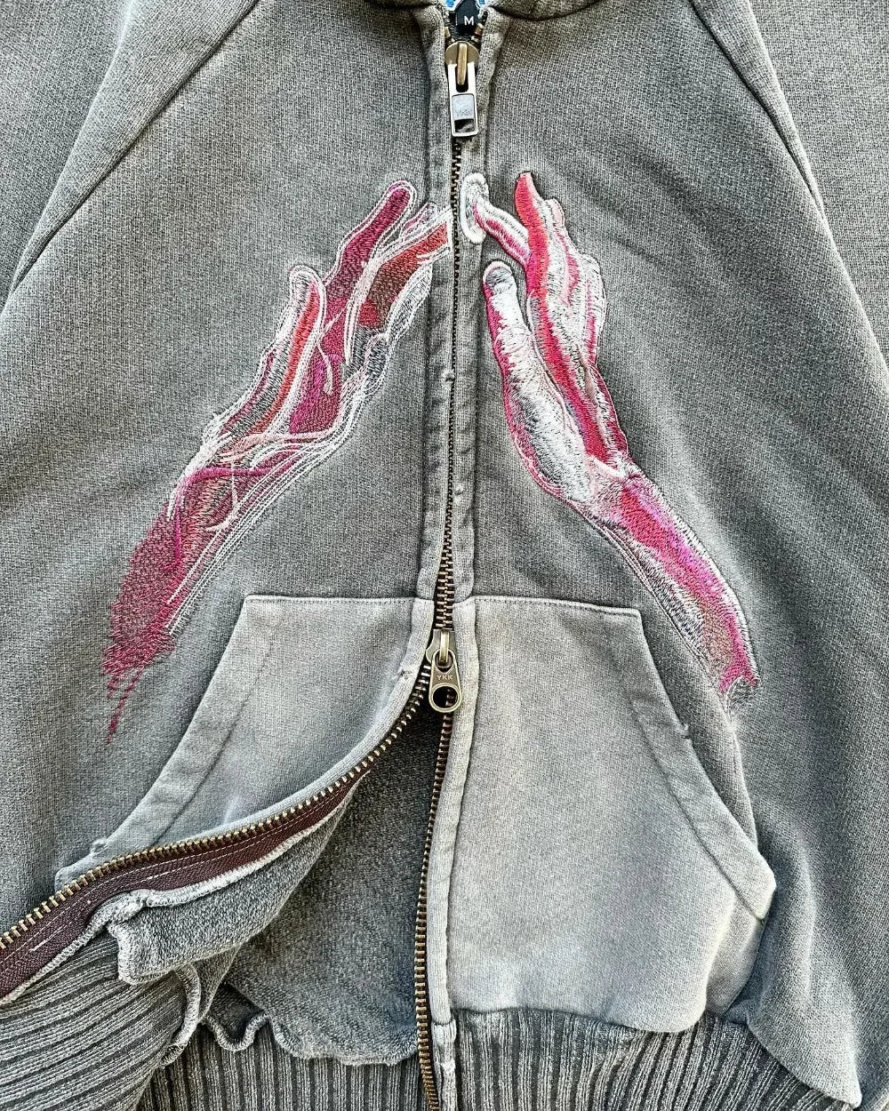 Goth Sweatshirt Zip Up Hoodie Streetwear