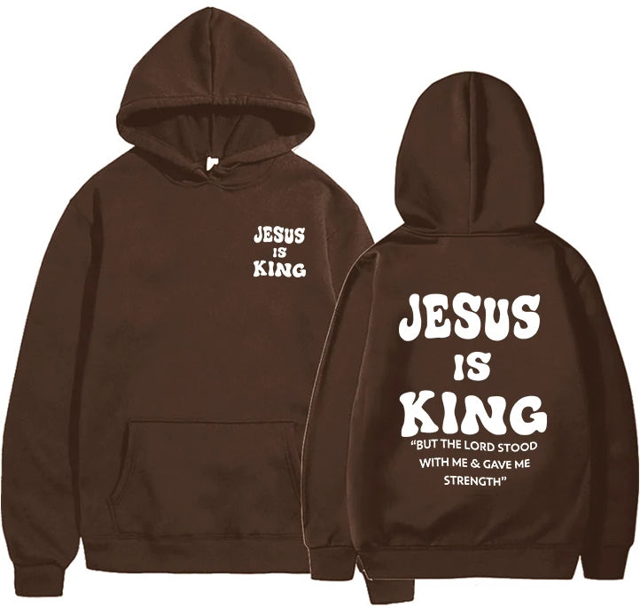 Jesus Is King Christian Hoodies
