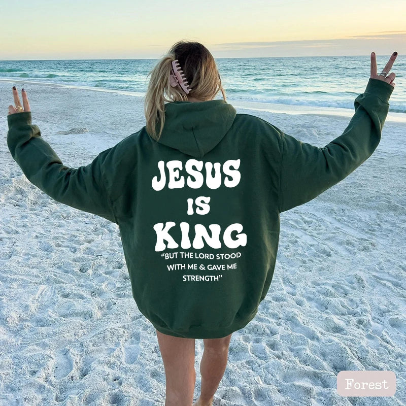 Jesus Is King Christian Hoodies