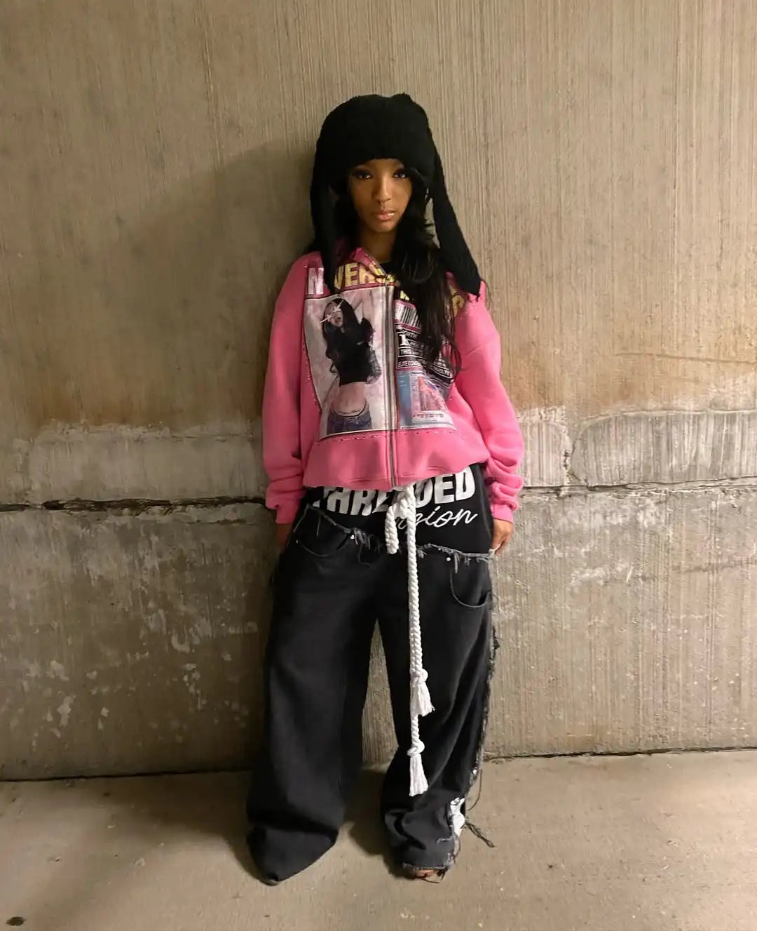 Retro Streetwear Fashion Printed Hoodie