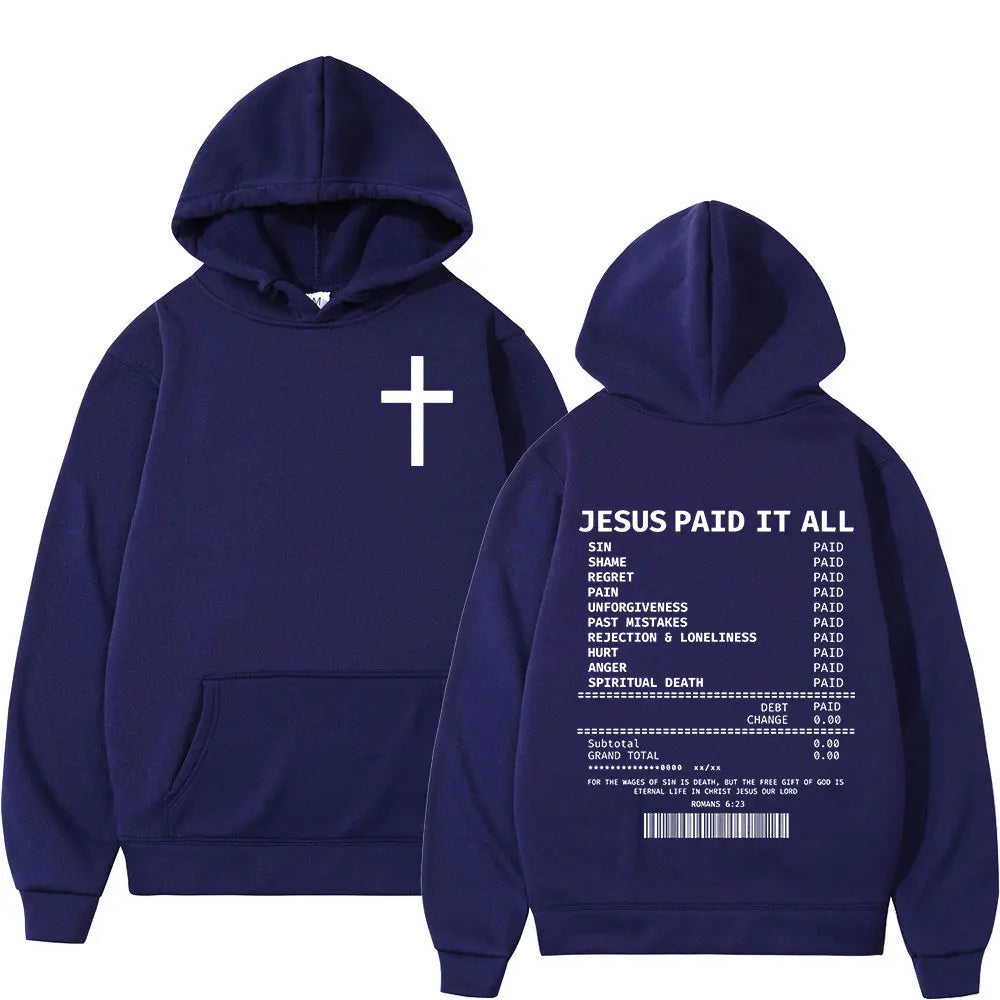 Jesus Paid It All Hoodies Christian Bible
