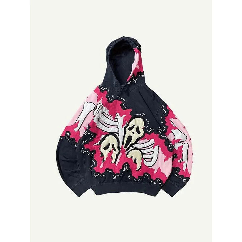 New Fashionable Halloween Harajuku Skeleton Hoodies