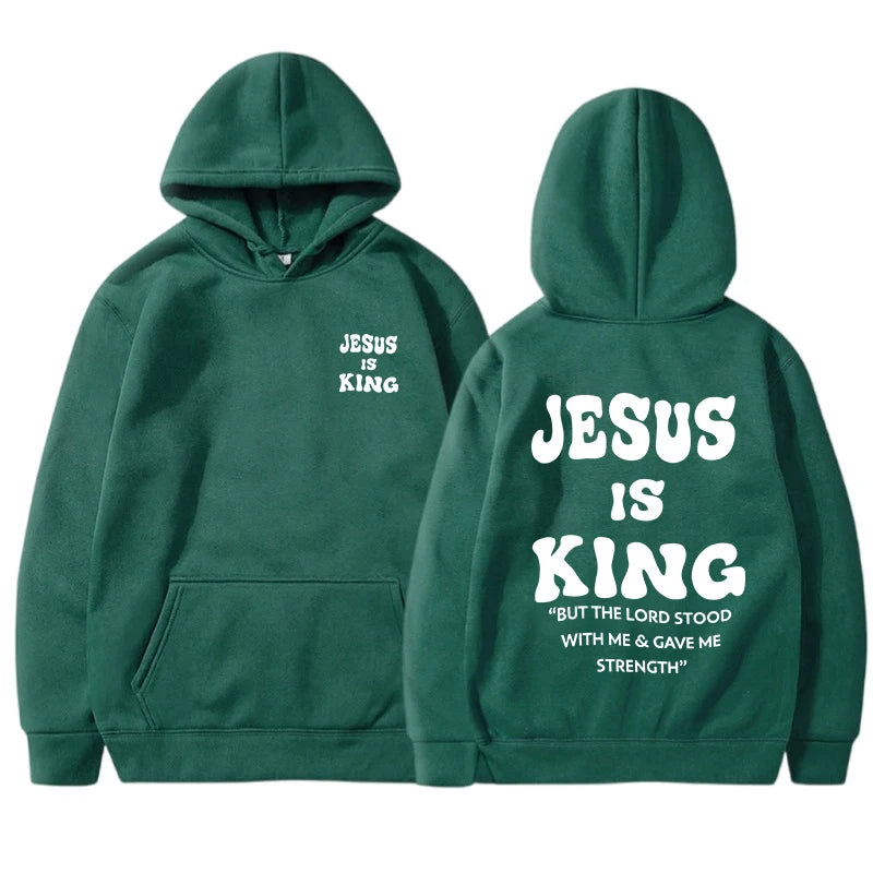 Jesus Is King Christian Hoodies