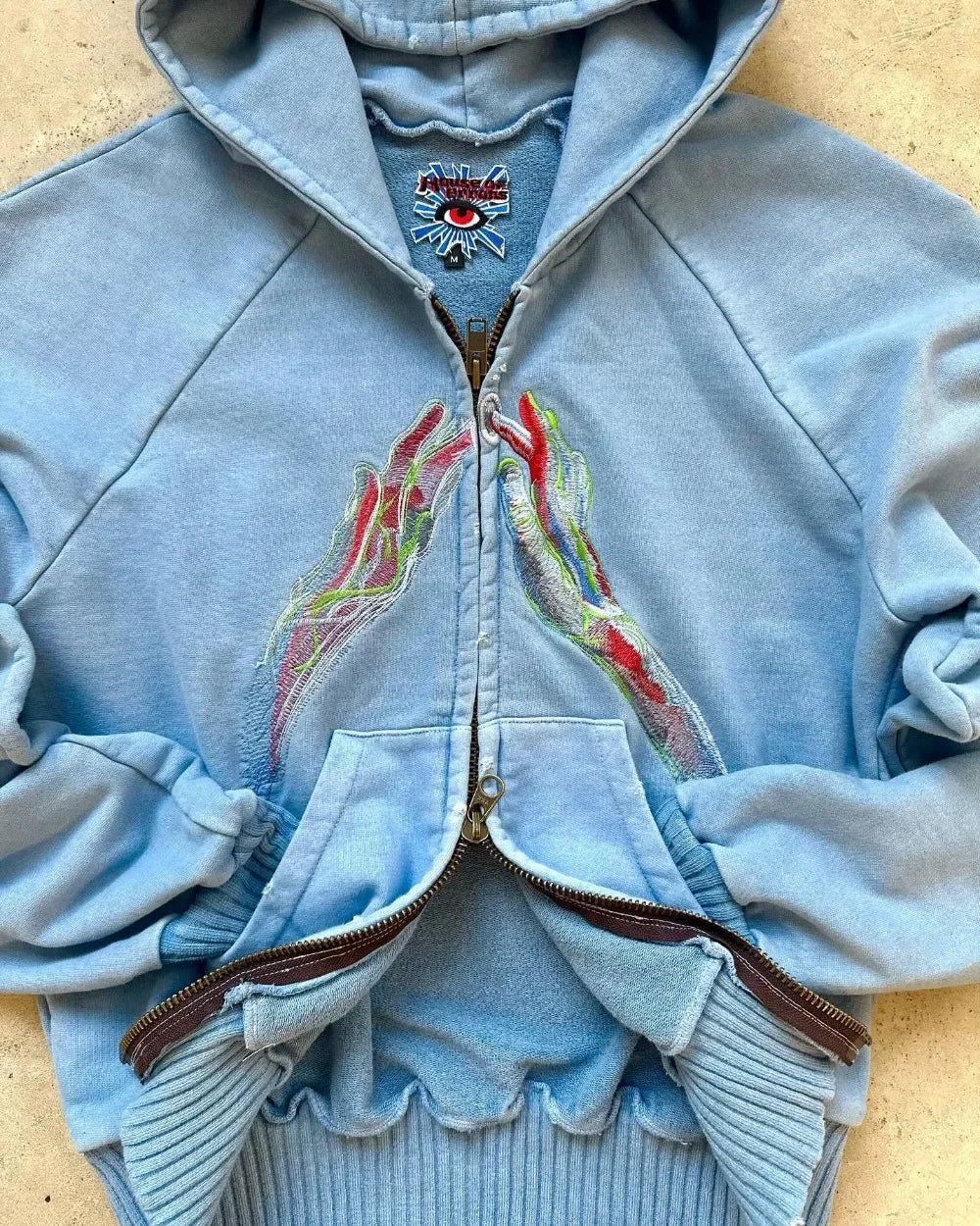 Goth Sweatshirt Zip Up Hoodie Streetwear