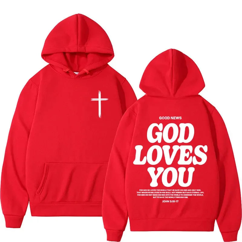 Christian Hoodie God Loves You