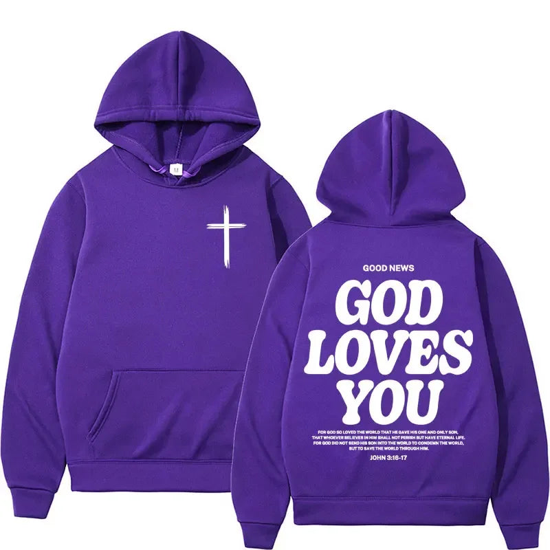 Christian Hoodie God Loves You