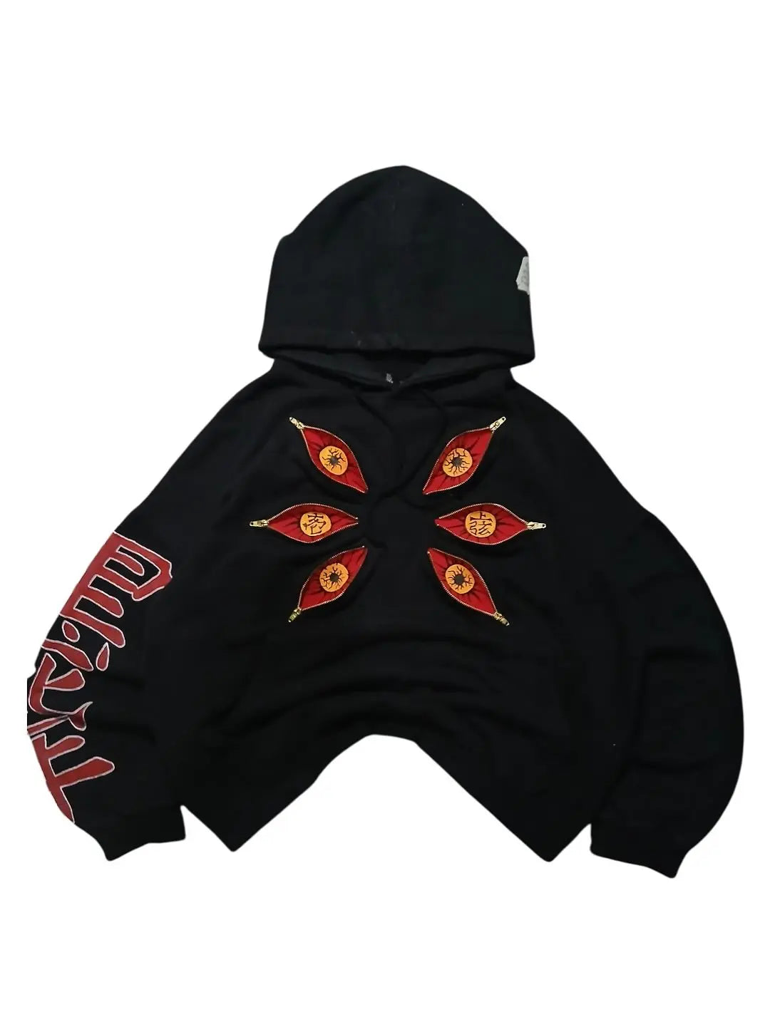 Punk Six Eyes Anime Kokushibo Multi Zipper Hoodies