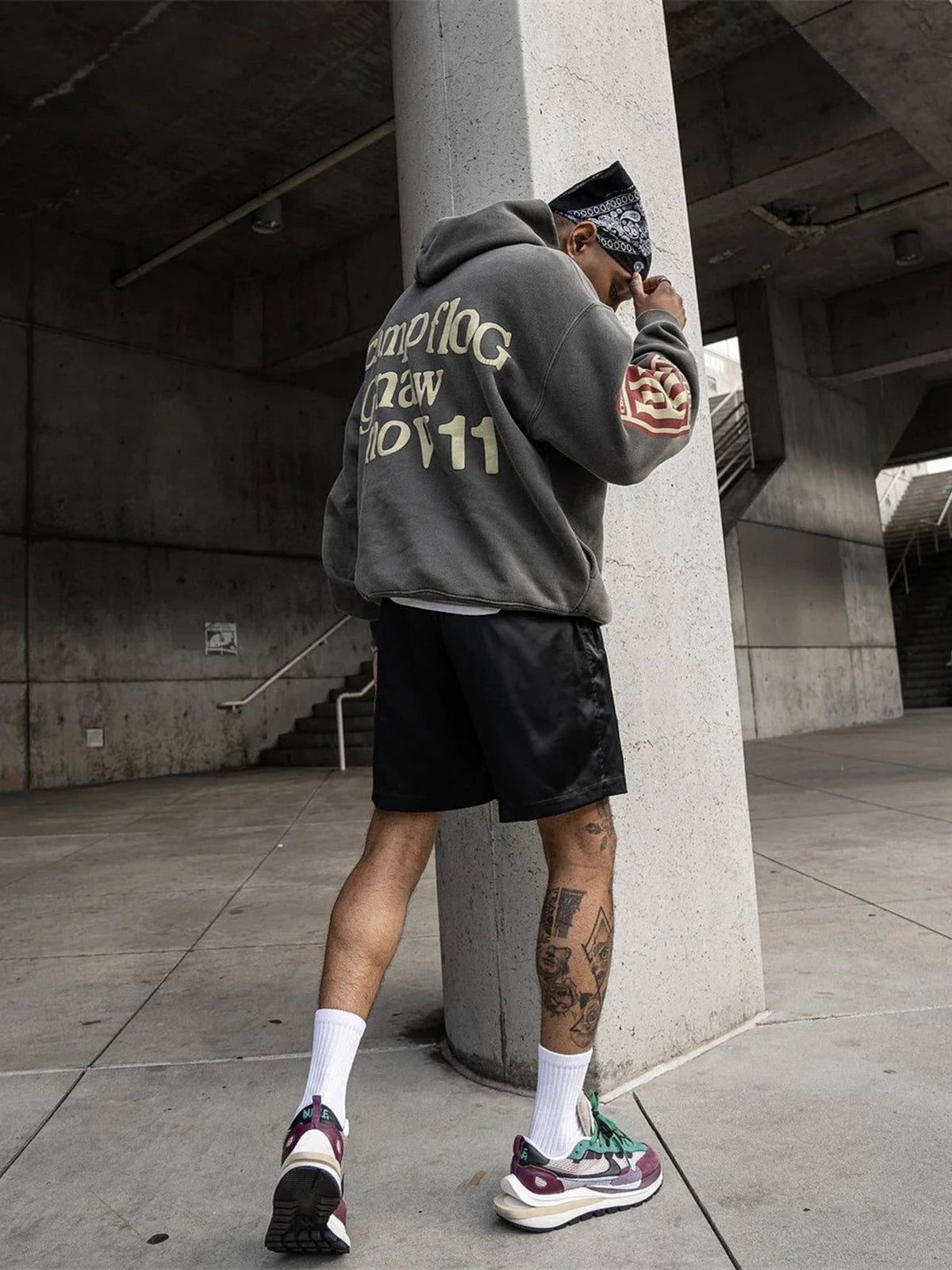 Lucky Me Foam Print Oversize Loose Streetwear Hoodies