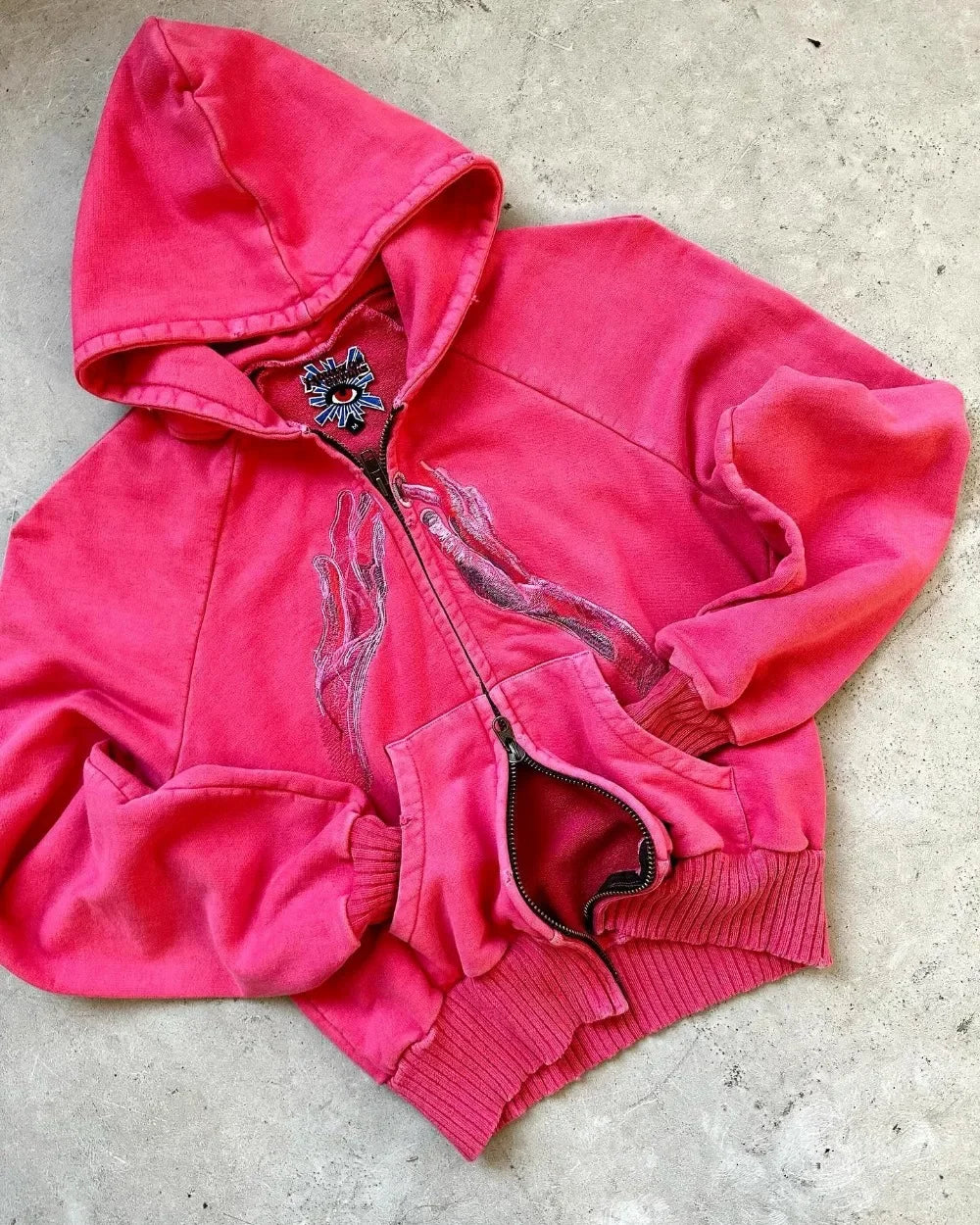 Goth Sweatshirt Zip Up Hoodie Streetwear