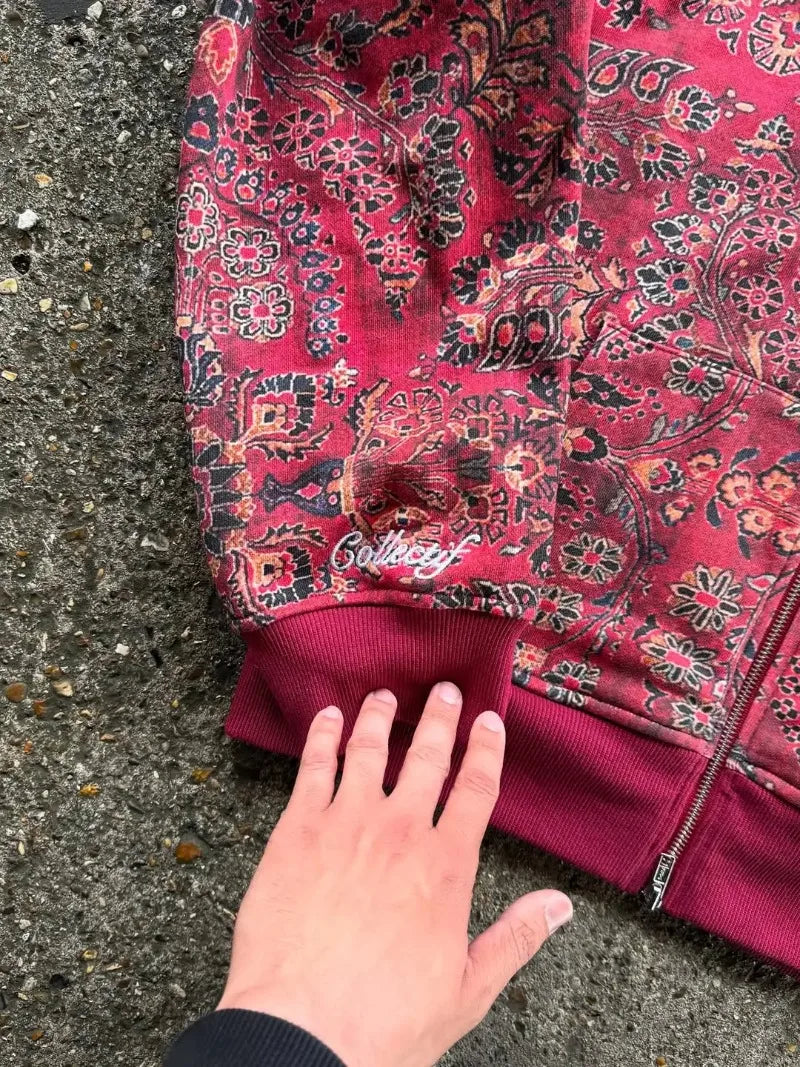 American Retro Bandana Style Oversized Hoodie Streetwear