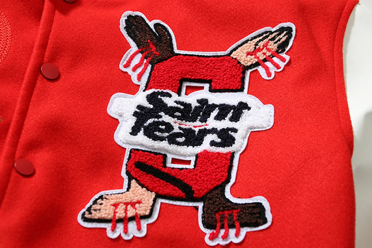 Embroidery Patch Graphic Streetwear Oversize Jacket