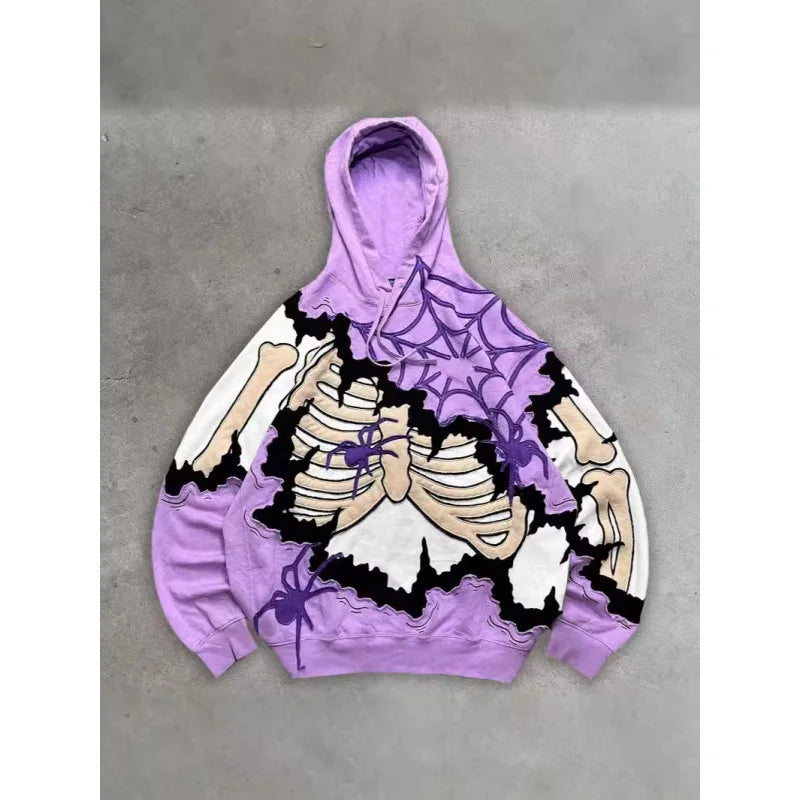 New Fashionable Halloween Harajuku Skeleton Hoodies