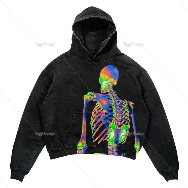 Punk Style Streetwear Halloween Pullover Hoodies