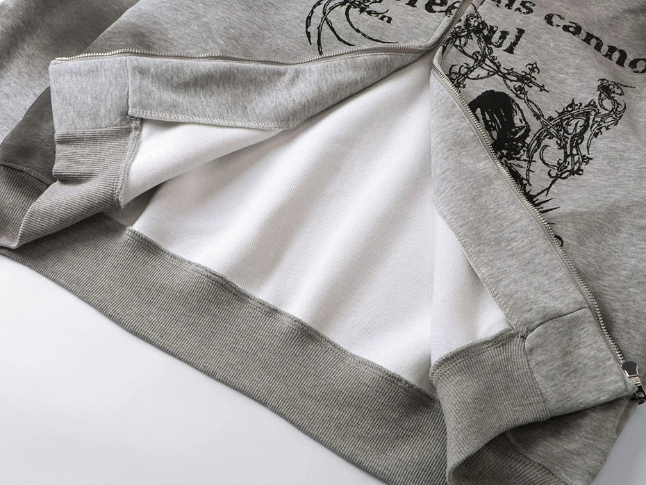 Fur Collar Hoodies Jackets Y2K