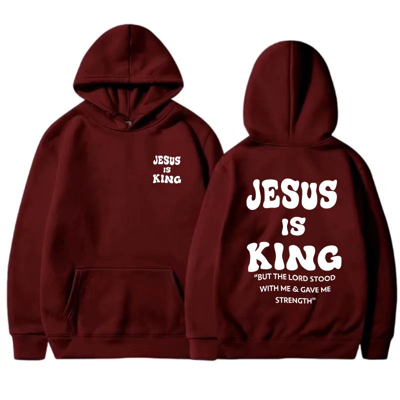 Jesus Is King Christian Hoodies