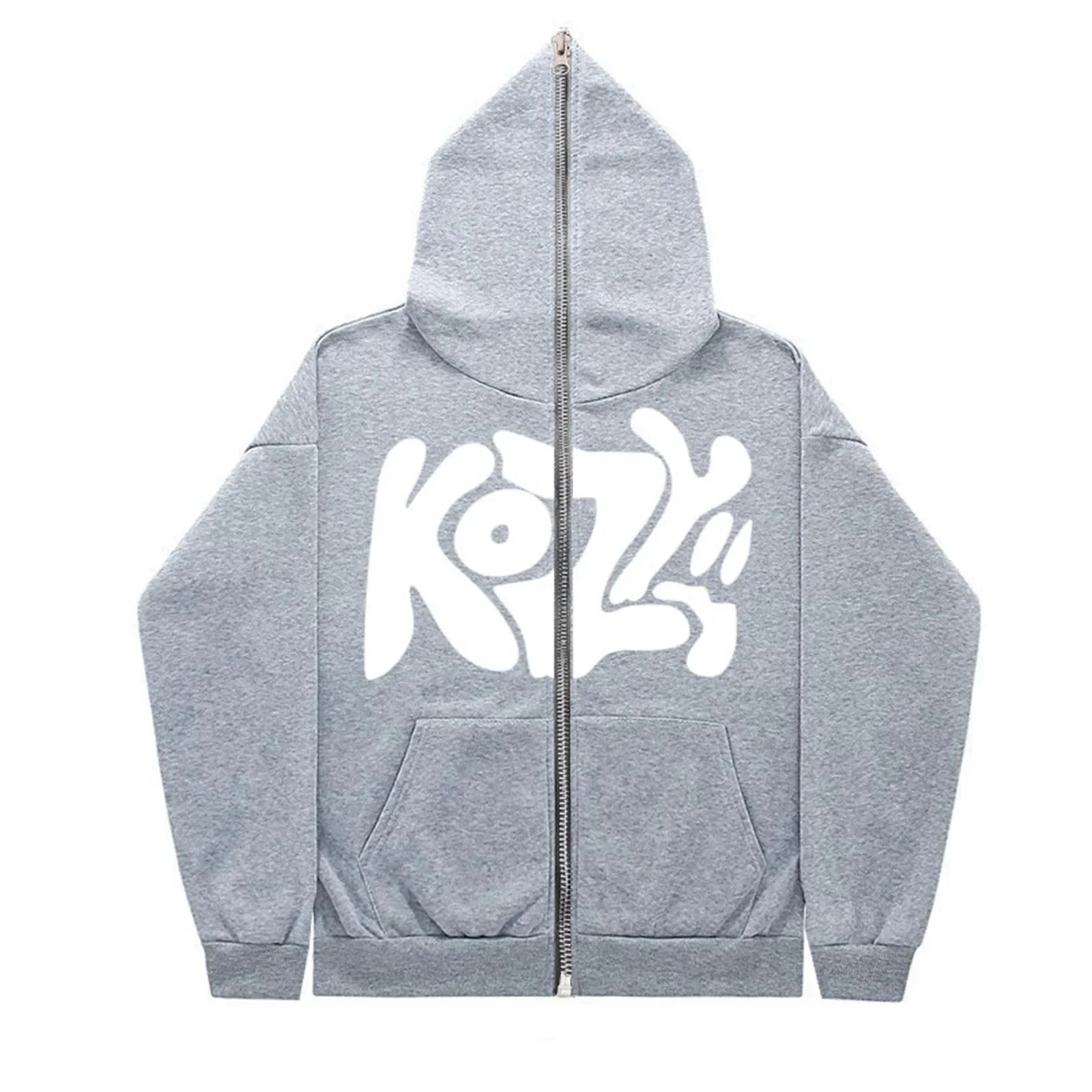 "KOZY" Fashionable Streetwear Full Zip Hoodie