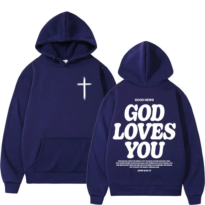 Christian Hoodie God Loves You