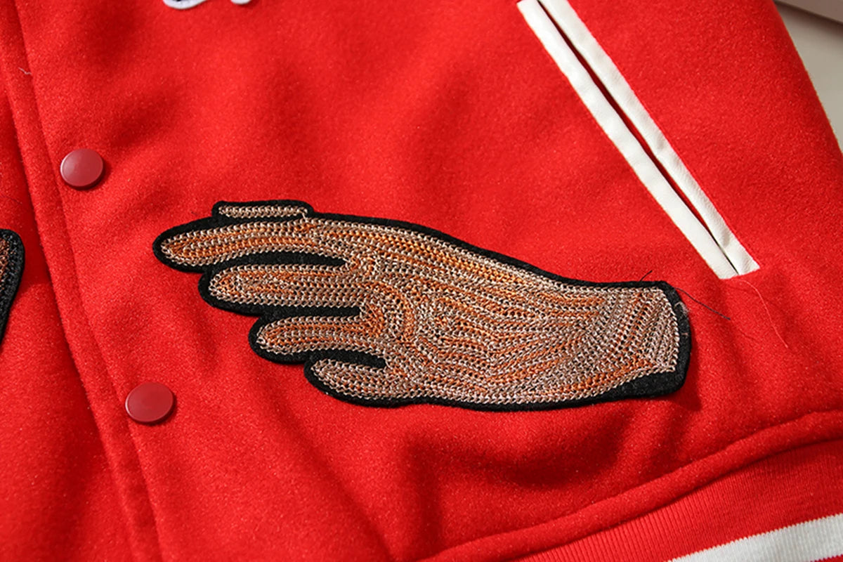 Embroidery Patch Graphic Streetwear Oversize Jacket