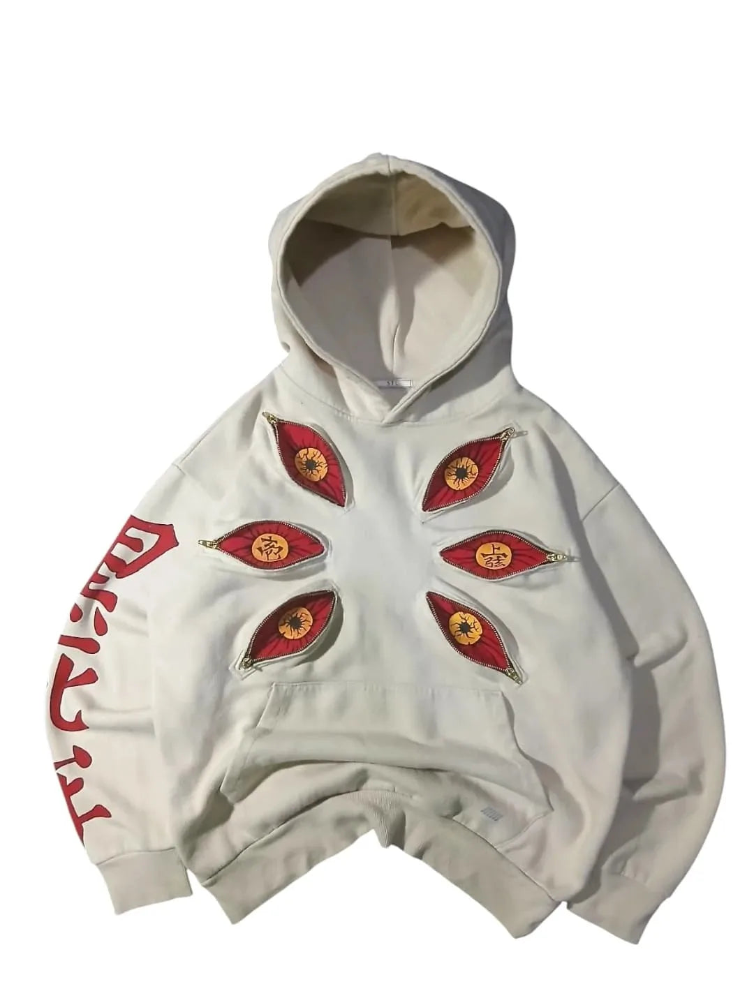 Punk Six Eyes Anime Kokushibo Multi Zipper Hoodies