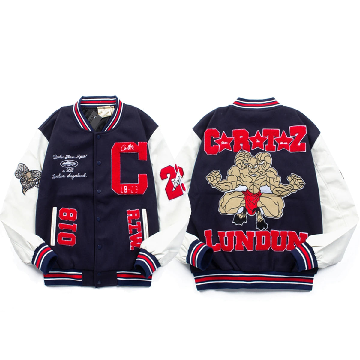 LUNDUN Brand Luxury Oversize Streetwear Embroidery Patch Jacket For Men