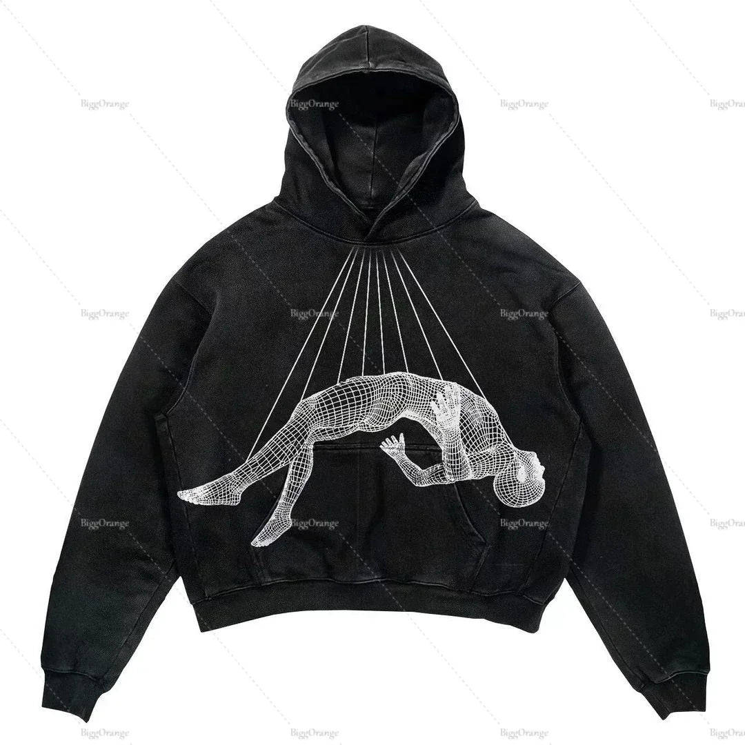 Punk Style Streetwear Halloween Pullover Hoodies
