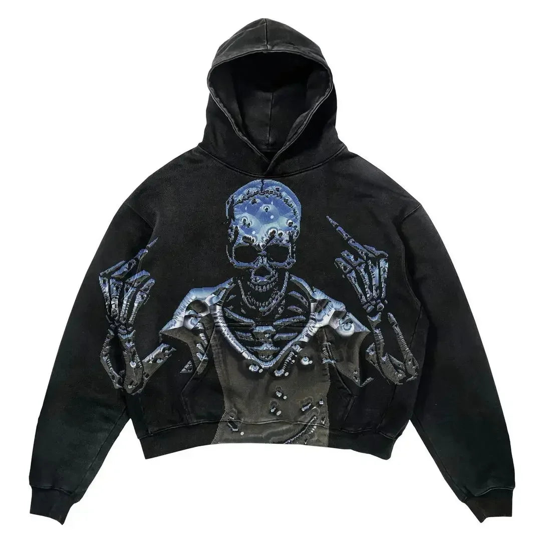 Punk Style Streetwear Halloween Pullover Hoodies