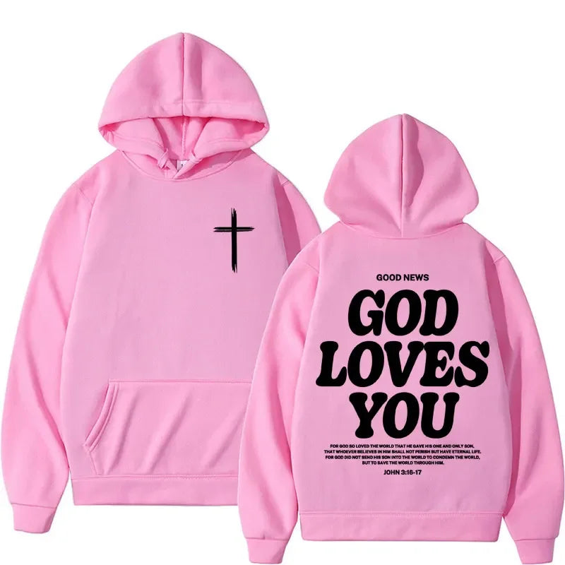 Christian Hoodie God Loves You