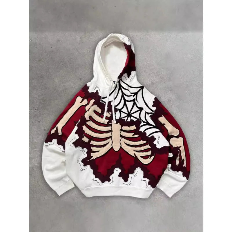 New Fashionable Halloween Harajuku Skeleton Hoodies