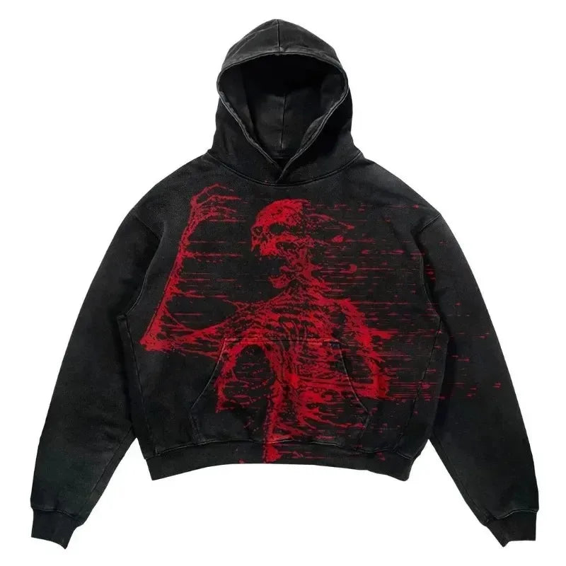 Punk Style Streetwear Halloween Pullover Hoodies