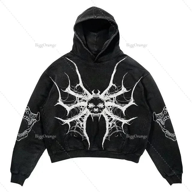 Punk Style Streetwear Halloween Pullover Hoodies