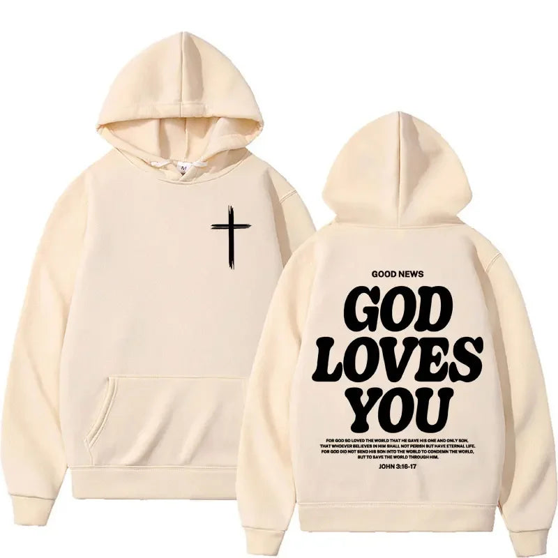 Christian Hoodie God Loves You