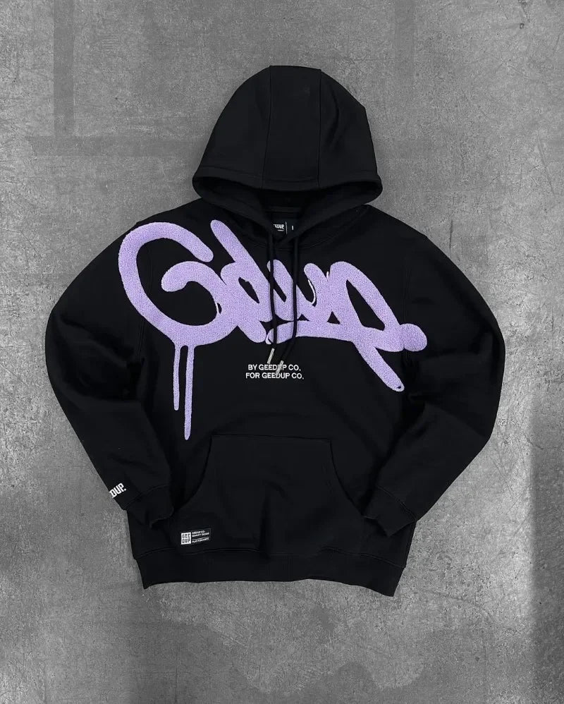 GEEUP Graffiti Logo Hooded Sweatshirts