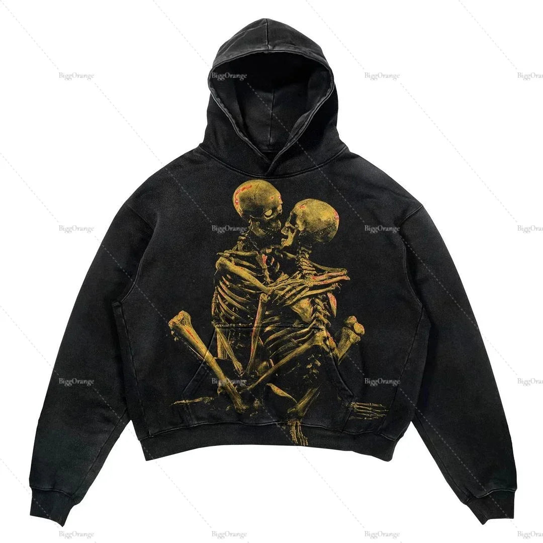 Punk Style Streetwear Halloween Pullover Hoodies