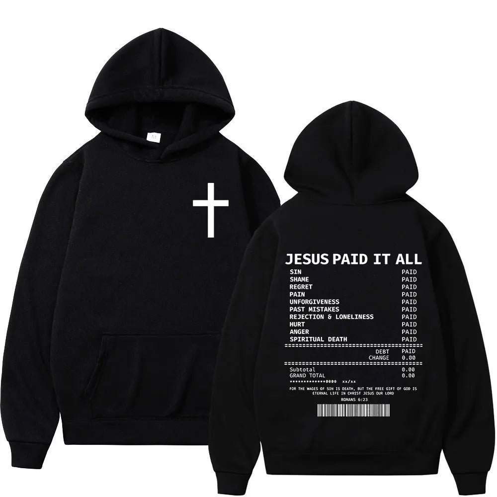 Jesus Paid It All Hoodies Christian Bible